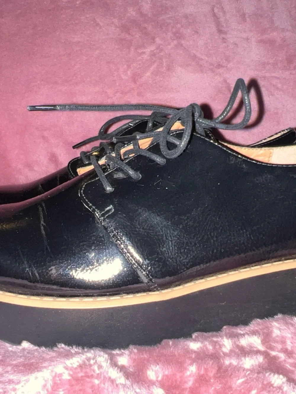 Laundry By Shelli Segal Black Lace-Up Oxford Flats